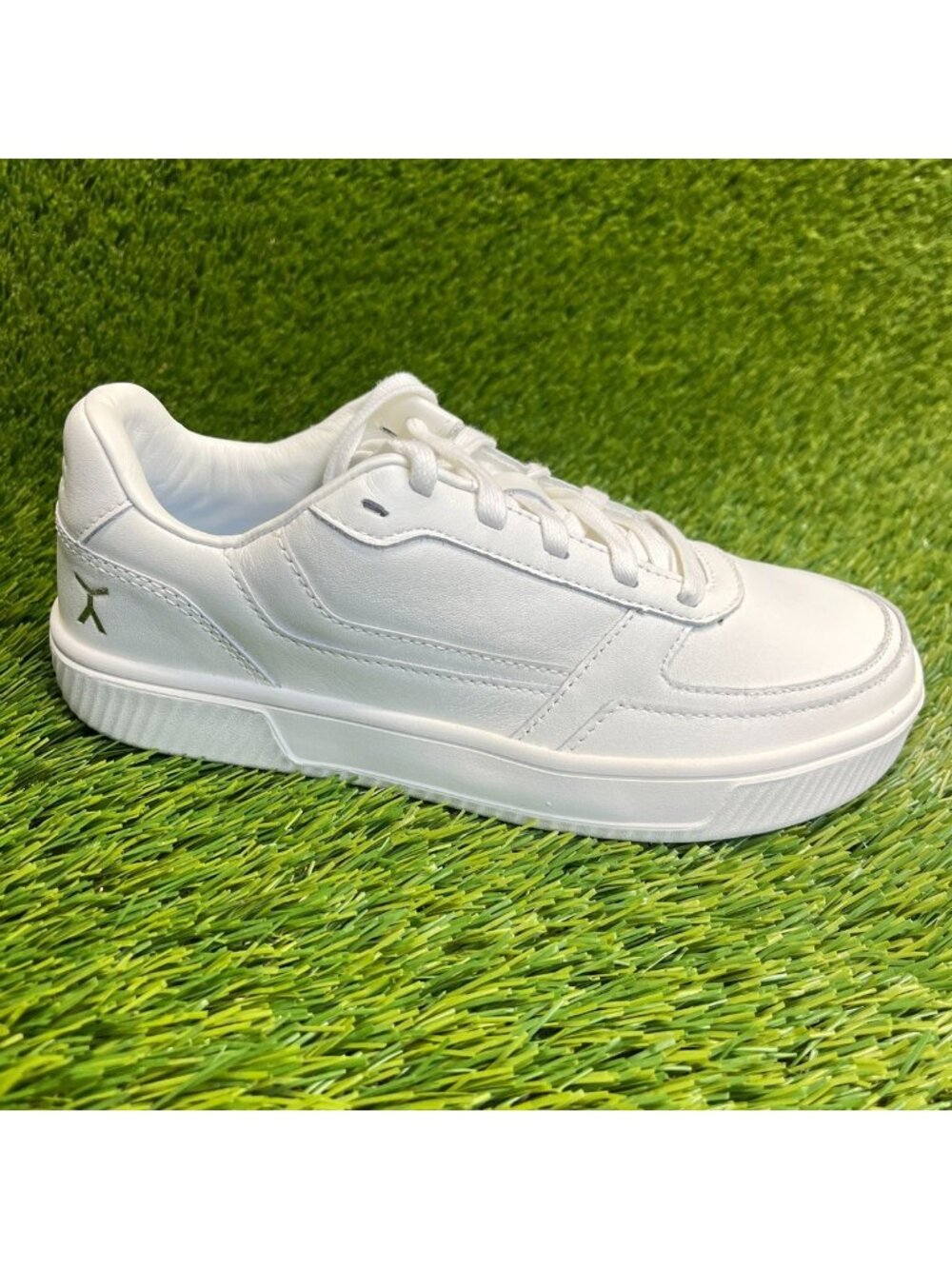 Flux Footwear Adapt Leather Trainer White Womens Size 7 Athletic Shoes Sneakers